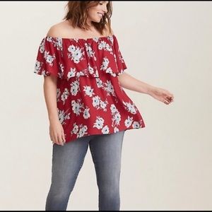 Torrid ruffle shirt
